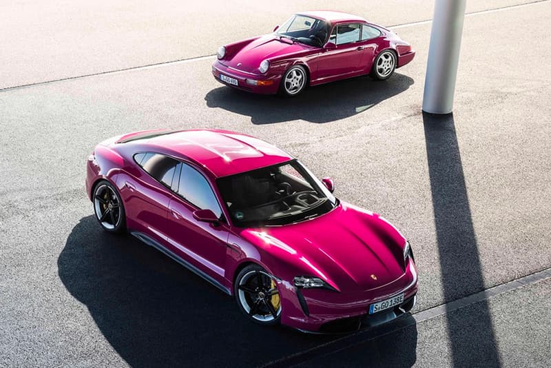 2022 Porsche Taycan Revives Retro Colorways remote auto park rubystar app battery faster charging drive range new release price info