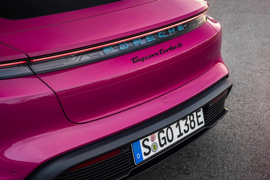 2022 Porsche Taycan Revives Retro Colorways remote auto park rubystar app battery faster charging drive range new release price info