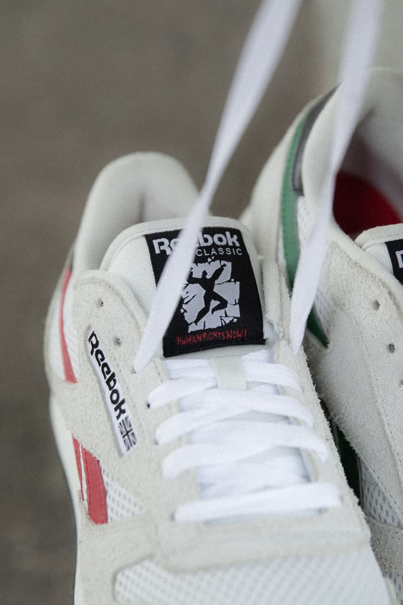 reebok human rights now collection product with a purpose club c classic leather workout official release date info photos price store list buying guide