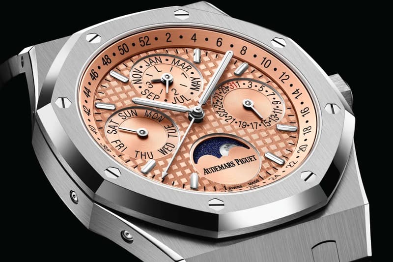 26615TI.OO.1220TI.01  Royal Oak Perpetual Calendar Titanium Salmon Dial Japanese exclusive global info 