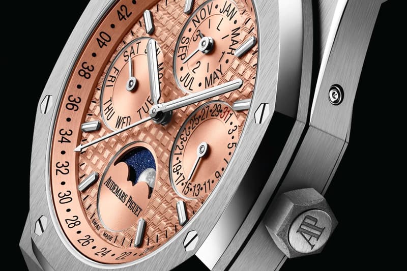 26615TI.OO.1220TI.01  Royal Oak Perpetual Calendar Titanium Salmon Dial Japanese exclusive global info 