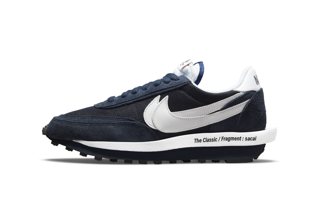 sacai chitose abe fragment design hiroshi fujiwara nike sportswear ldwaffle blue void obsidian white navy DH2684 400 official release date info photos price store list buying guide