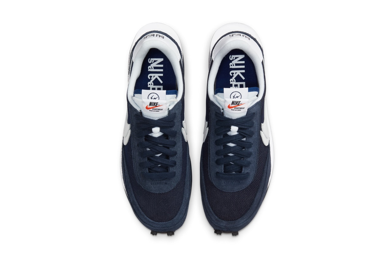 sacai chitose abe fragment design hiroshi fujiwara nike sportswear ldwaffle blue void obsidian white navy DH2684 400 official release date info photos price store list buying guide
