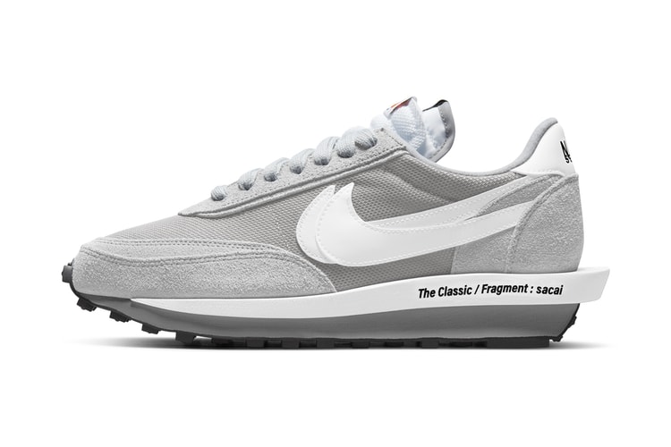 Official Look at the sacai x fragment design x Nike LDWaffle "Light Smoke Grey"