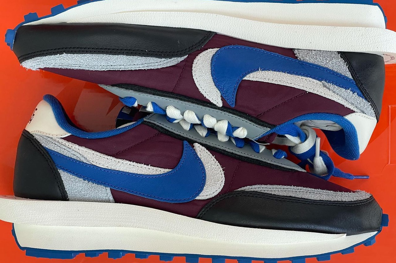 sacai x UNDERCOVER x Nike LDWaffle "Night Maroon"
