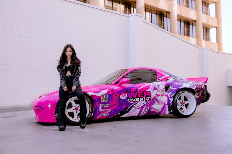 Sara Choi's 1993 Mazda RX-7 Drift Car: DRIVERS itasha anime gaming power over it youtube channel host model