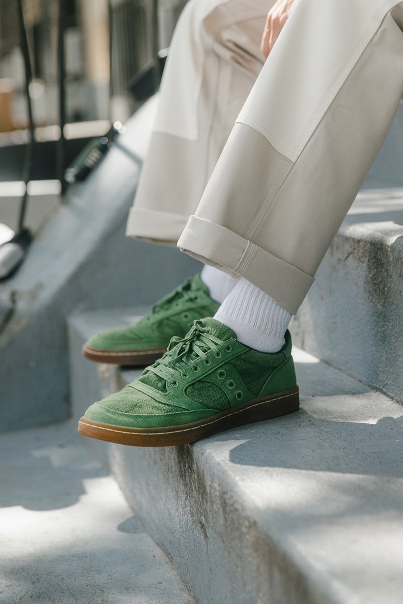 saucony originals sneaker release info jazz RFG green black 