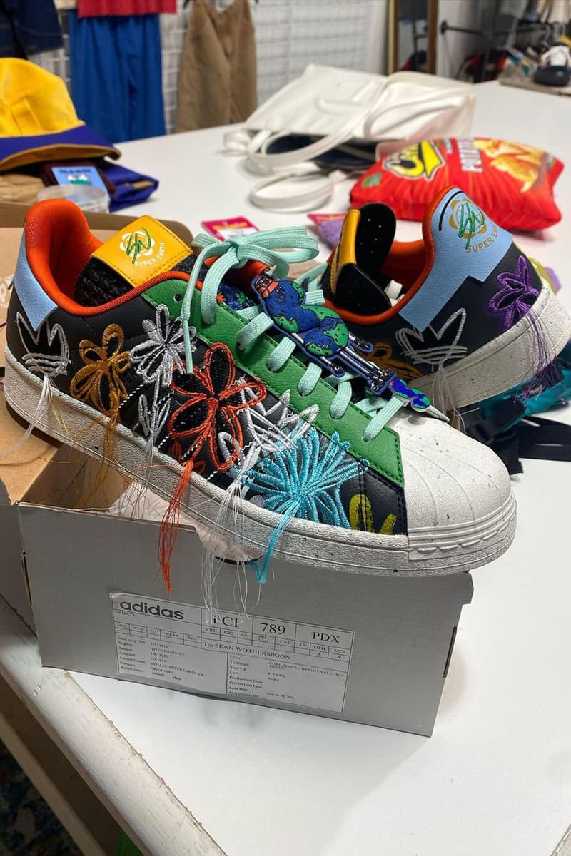 sean wotherspoon spoonman adidas superstar superearth black flowers official global release date info photos price store list buying guide