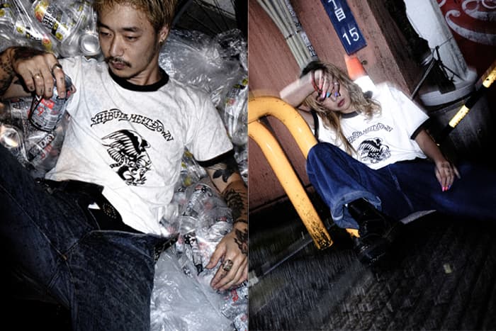 Shibuya Meltdown and Tattoo Studio Yamada Captures Shibuya Streets After Dark t shirt poster len yamada funny drink strong zero release