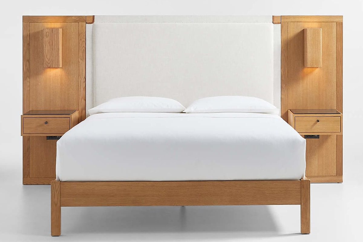 crate and barrel shinola detroit home furniture beds desks lamps pillows clocks design collaboration collection 