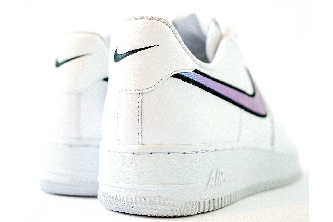 snipes nike air force 1 af1 sneakers footwear fashion exclusive limited edition lenticular iridescent collaboration white grey digital 