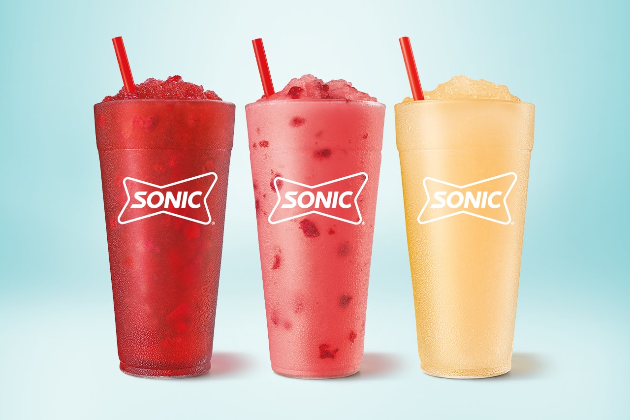 sonic drive in wine inspired slushies Strawberry Frosé Red Berry Sangria Peach Bellini