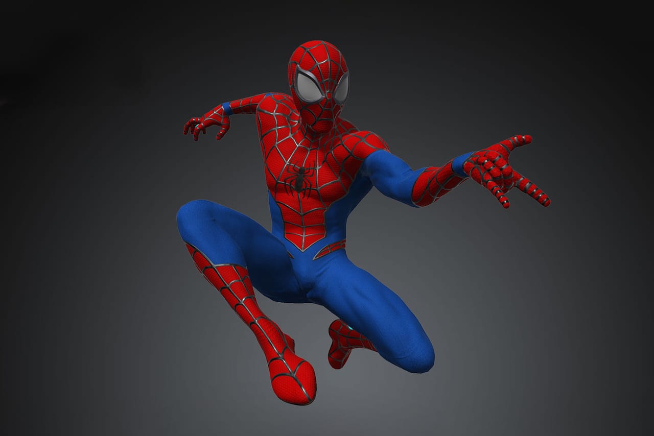 Spider-Man T-Pose 3D Model