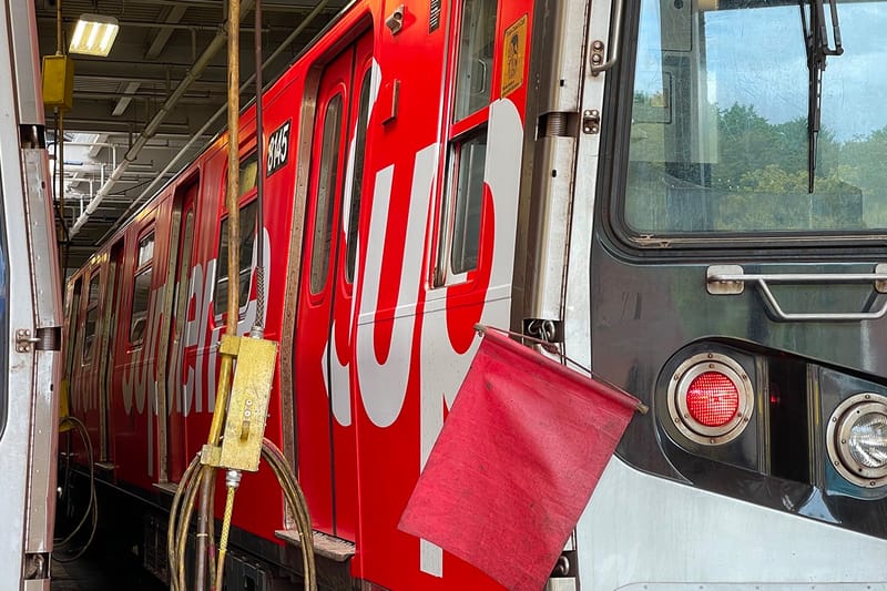 A Supreme Box Logo New York MTA Subway Train Surfaces
