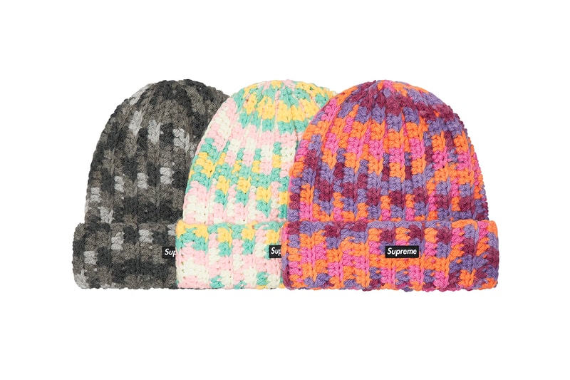 Supreme Fall/Winter 2021 Hats and Beanies skittles skrek Lady Pink kangol trapper hat trucker bucket hats 5-panels