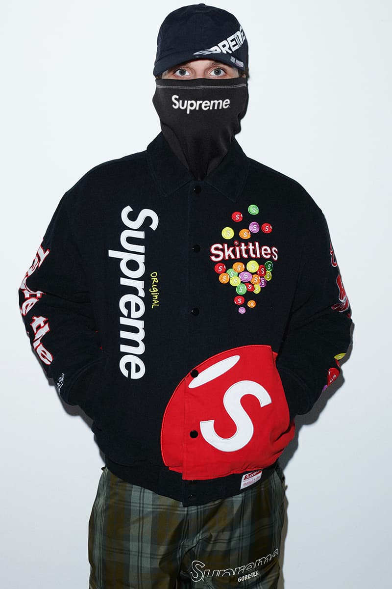 Supreme Fall/Winter 2021 Lookbook New York Yankees GORE TEX Tadanori Yokoo STASH Lady Pink Christopher Wool Nas DMX John Coltrane Skittles Mitchell & Ness Jackets Sweatshirts Shirts Tops Tees T Pants Beanies Hats Bags Accessories Release Date Buy Price 