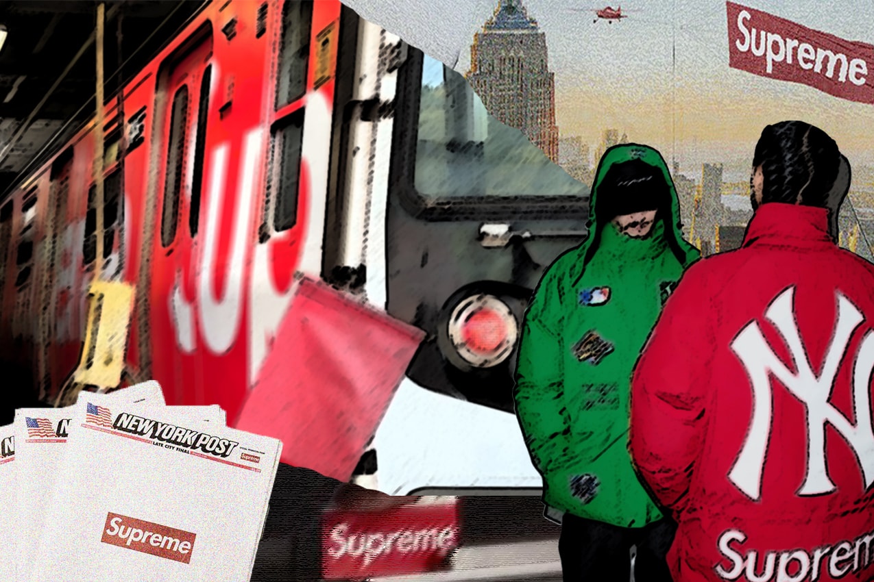 supreme fw fall winter 2021 collection mta new york subway cars brand history vf corp louis vuitton buyout funding official release date info photos price store list buying guide