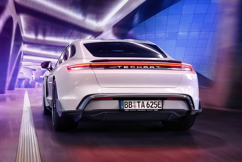 TECHART Porsche Taycan Carbon Fiber Aerodynamic Wide Body Kit Electric Cars German Turbo S Sports Sedan Wagon Custom Tuned