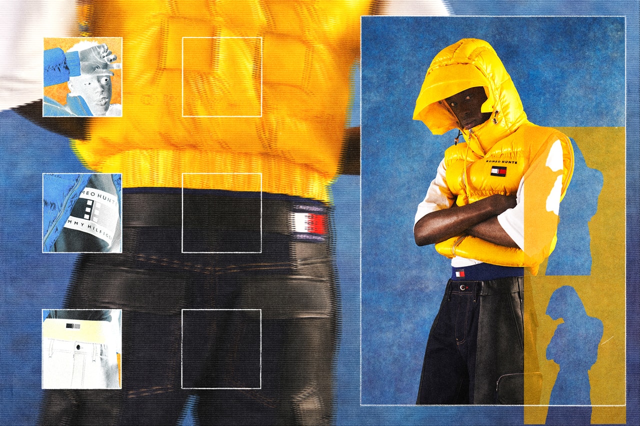 TommyXRomeo BIPOC communities models Ikram Abdi Omar, Aaliyah Hydes, Hidetatsu Takeuchi and Babacar N’Doye murals upycled DIY color mixed preppy button down sailing biker jackets romeo hunte tommy hilfiger interview feature Annan Affotey Uzo Njoku spotlights BIPOC creatives contemporary edgy pattern heavy staple pieces collection capsule collaboration mentee mentor fall winter 2021 campaign lookbook