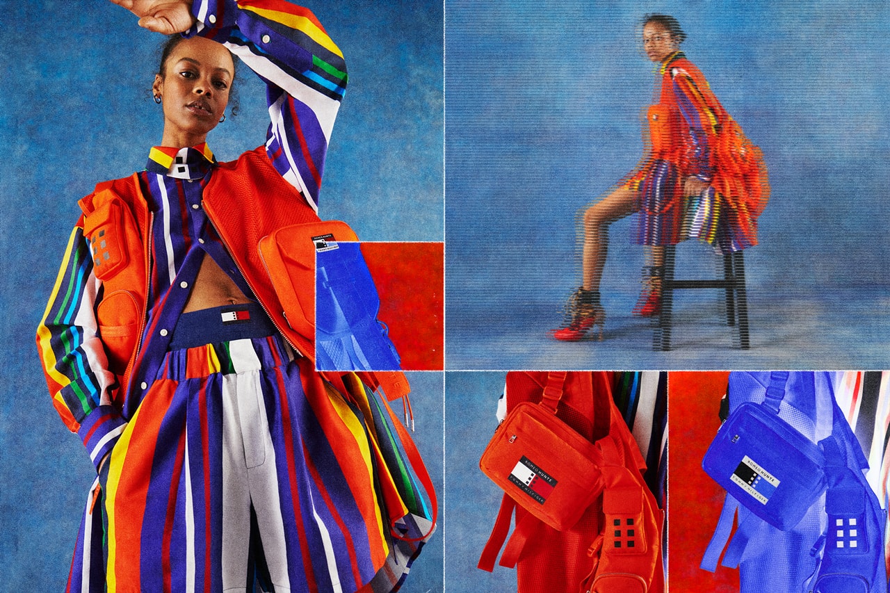 TommyXRomeo BIPOC communities models Ikram Abdi Omar, Aaliyah Hydes, Hidetatsu Takeuchi and Babacar N’Doye murals upycled DIY color mixed preppy button down sailing biker jackets romeo hunte tommy hilfiger interview feature Annan Affotey Uzo Njoku spotlights BIPOC creatives contemporary edgy pattern heavy staple pieces collection capsule collaboration mentee mentor fall winter 2021 campaign lookbook