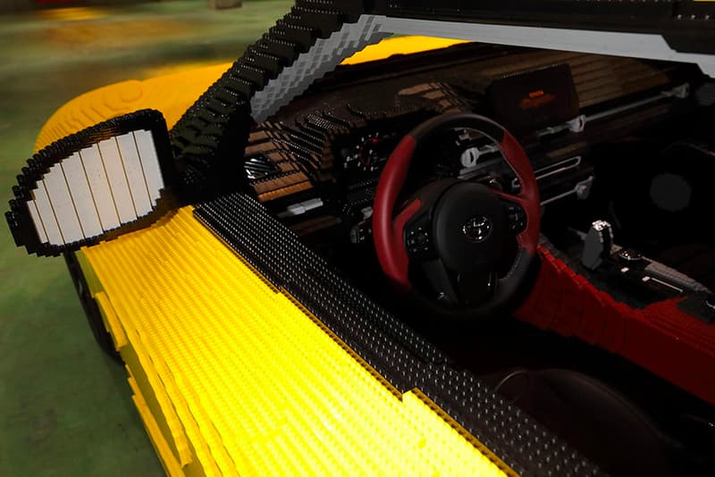 LEGO Builds Drivable Life-Size Toyota GR Supra blocks steering wheel tires 1 to 1 electric motor 17 miles per hour legoland japan news