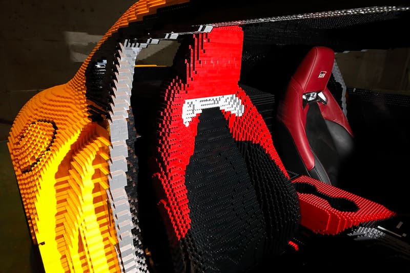 LEGO Builds Drivable Life-Size Toyota GR Supra blocks steering wheel tires 1 to 1 electric motor 17 miles per hour legoland japan news