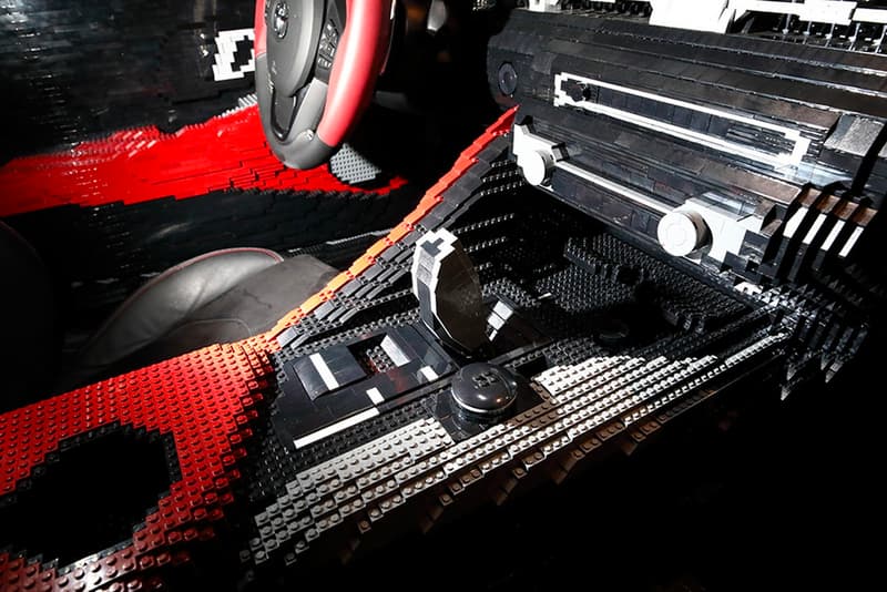 LEGO Builds Drivable Life-Size Toyota GR Supra blocks steering wheel tires 1 to 1 electric motor 17 miles per hour legoland japan news
