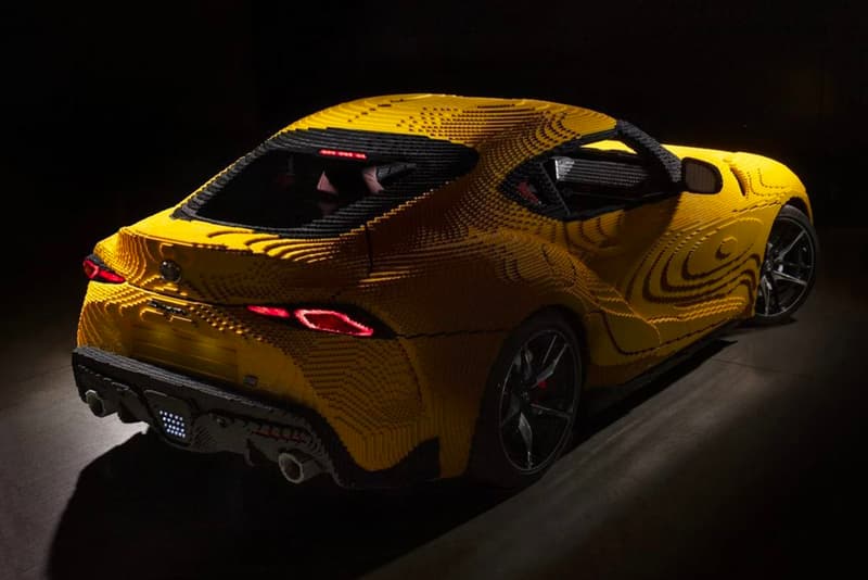 LEGO Builds Drivable Life-Size Toyota GR Supra blocks steering wheel tires 1 to 1 electric motor 17 miles per hour legoland japan news