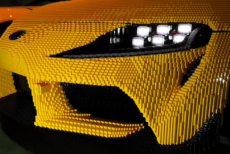 LEGO Builds Drivable Life-Size Toyota GR Supra blocks steering wheel tires 1 to 1 electric motor 17 miles per hour legoland japan news