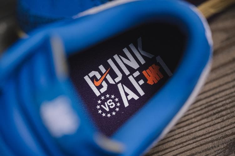 UNDEFEATED NIKE 5 on it pack Closer look collaboration release collection series hypebeast exclusive retro royal blue 5 MATERIALS 5 STRIKES 5 ON IT second chapter
