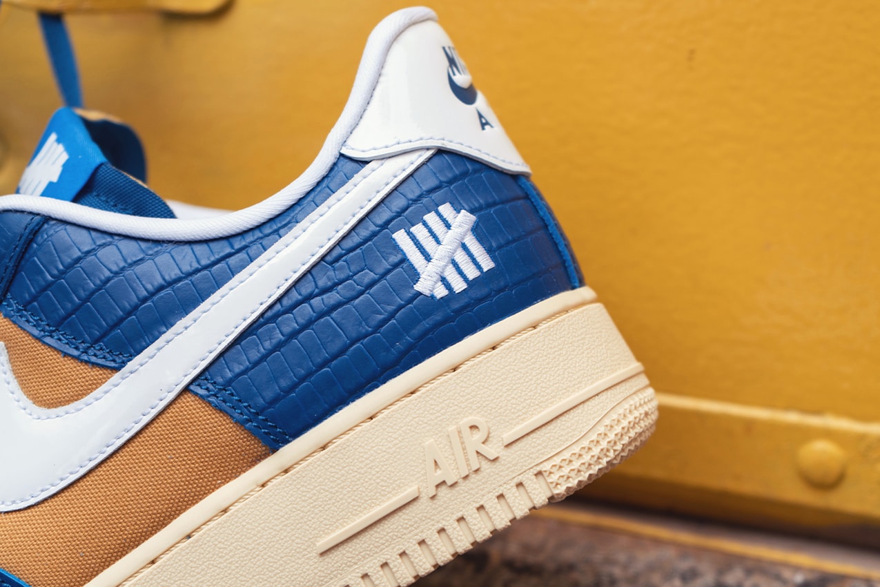 undefeated nike sportswear air force 1 low 5 on it collaboration court blue white goldtone dm8462 400 official release date info photos price store list buying guide