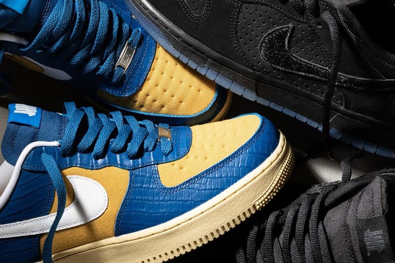 undefeated nike dunk low triple black air force 1 low court blue 5 on it dunk vs af1 pack release date info store list buying guide photos price