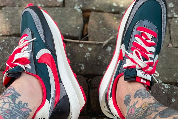 Take an On-Foot Look at the UNDERCOVER x sacai Nike LDWaffle "Night Maroon"