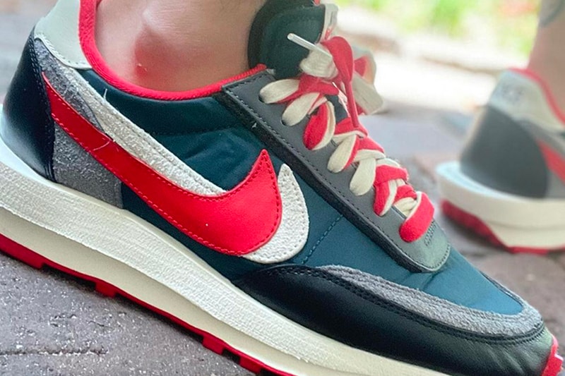 UNDERCOVER sacai Nike LDWaffle Night Maroon On-Foot Look Release Info DJ4877-600 Date Buy Price 