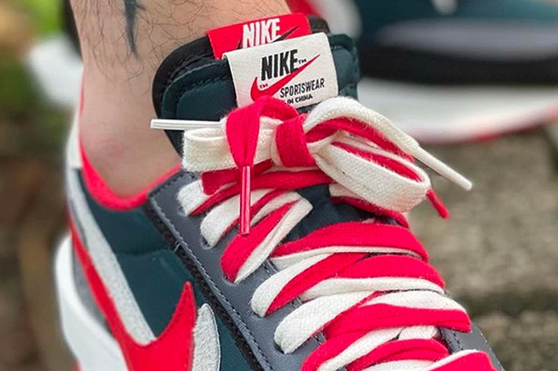 UNDERCOVER sacai Nike LDWaffle Night Maroon On-Foot Look Release Info DJ4877-600 Date Buy Price 