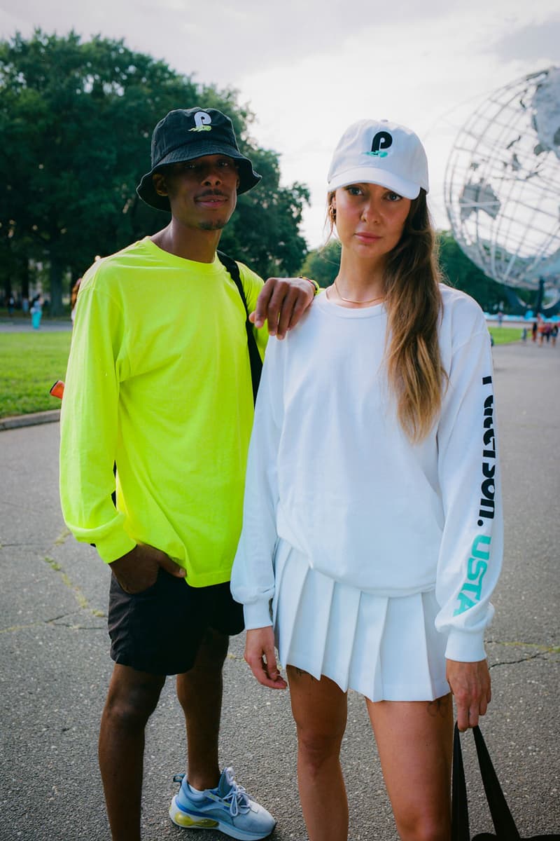 usta paterson limited edition capsule collection tennis hoodies t-shirts tote bags hats apparel accessories neon green white black