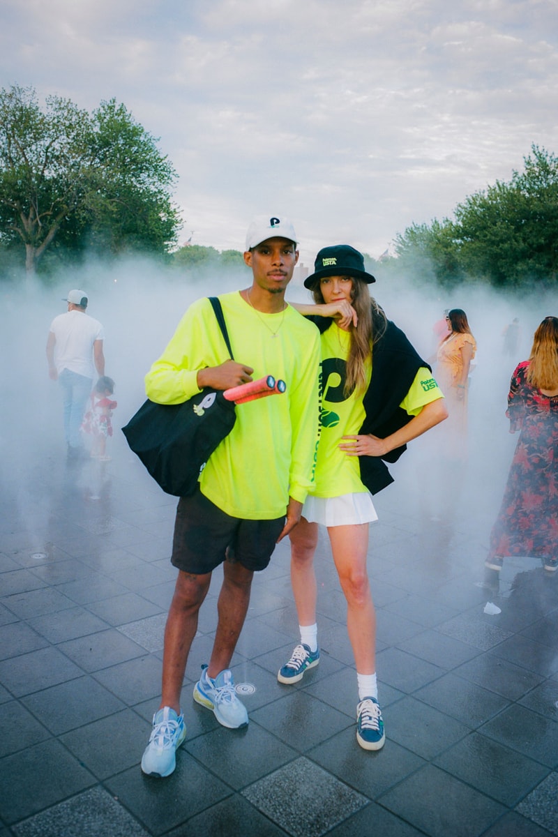 usta paterson limited edition capsule collection tennis hoodies t-shirts tote bags hats apparel accessories neon green white black 