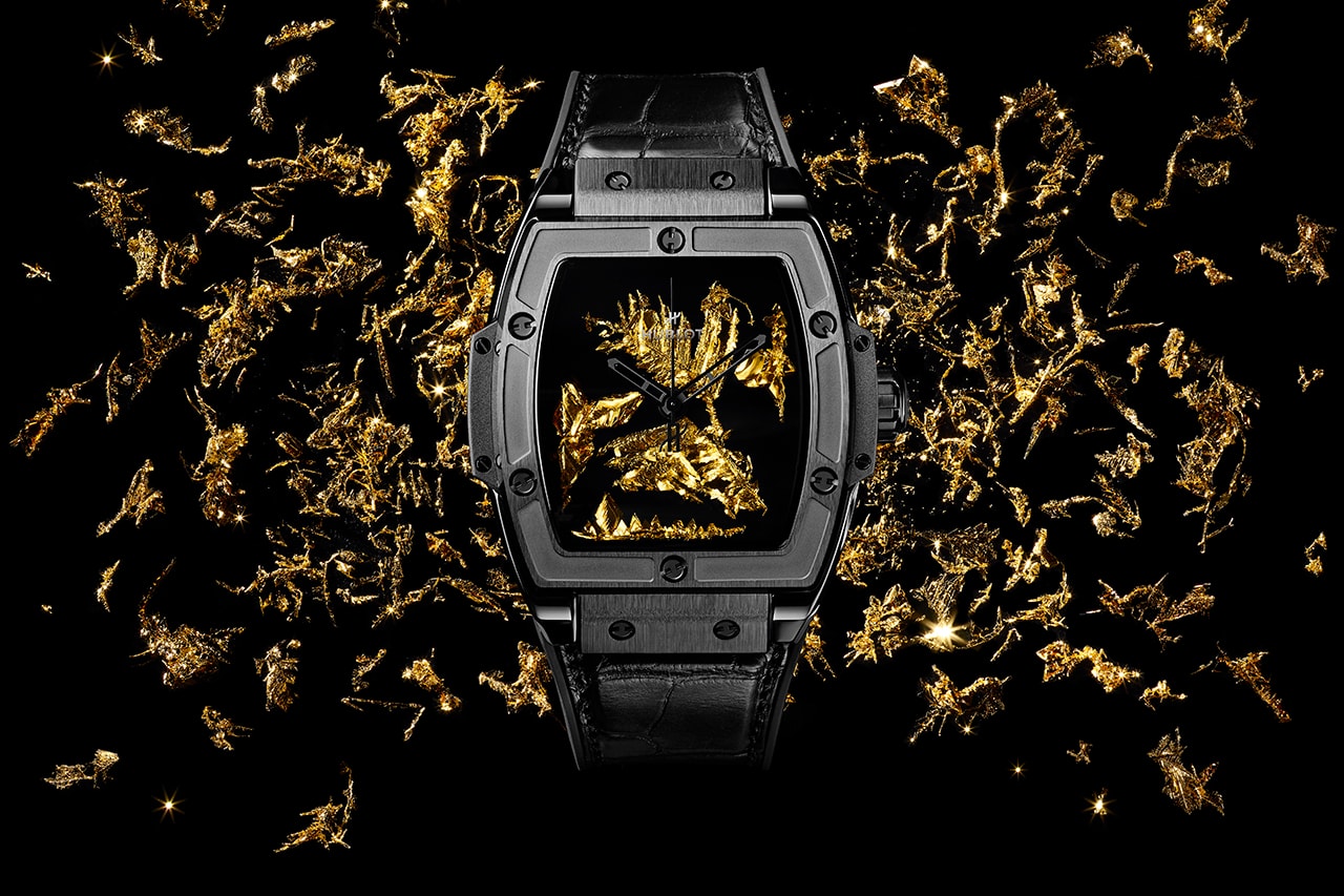 Hublot Makes a Show of Rare Gold Crystal Recreated In Its Labs With Pair of Limited Editions.
