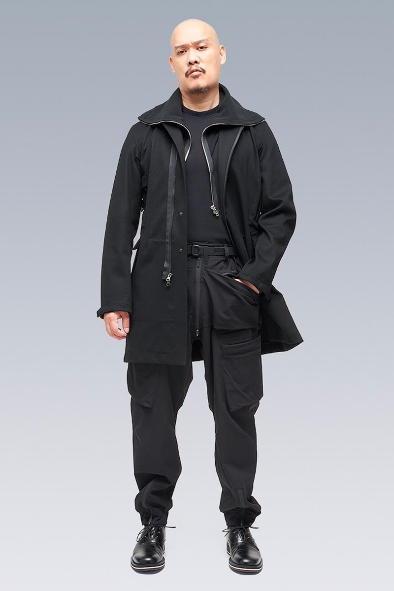 ACRONYM FW21 Drop 1 Is Now Available J38-LP coat J29-LP Modular Blazer P38 DS Cargo Pant FW21 fall winter 2021 oro Piana Storm System Doeskin Wool climashield Schoeller 100 percent new zealand face wool tensionzip release info 