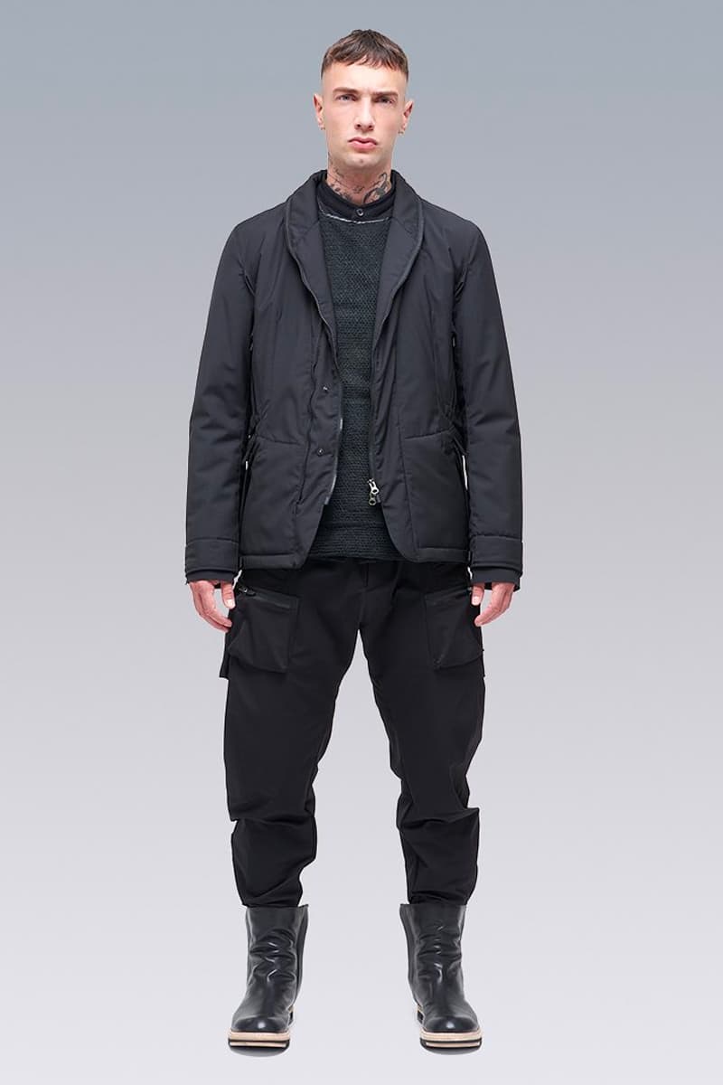 ACRONYM FW21 Drop 1 Is Now Available J38-LP coat J29-LP Modular Blazer P38 DS Cargo Pant FW21 fall winter 2021 oro Piana Storm System Doeskin Wool climashield Schoeller 100 percent new zealand face wool tensionzip release info 