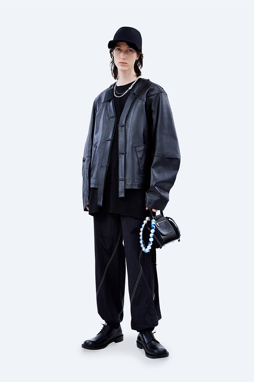 ADER error FW21 "Un nouveau système" Collection Lookbook fleece jacket coats denim hoodies sweatshirt blue black green khaki