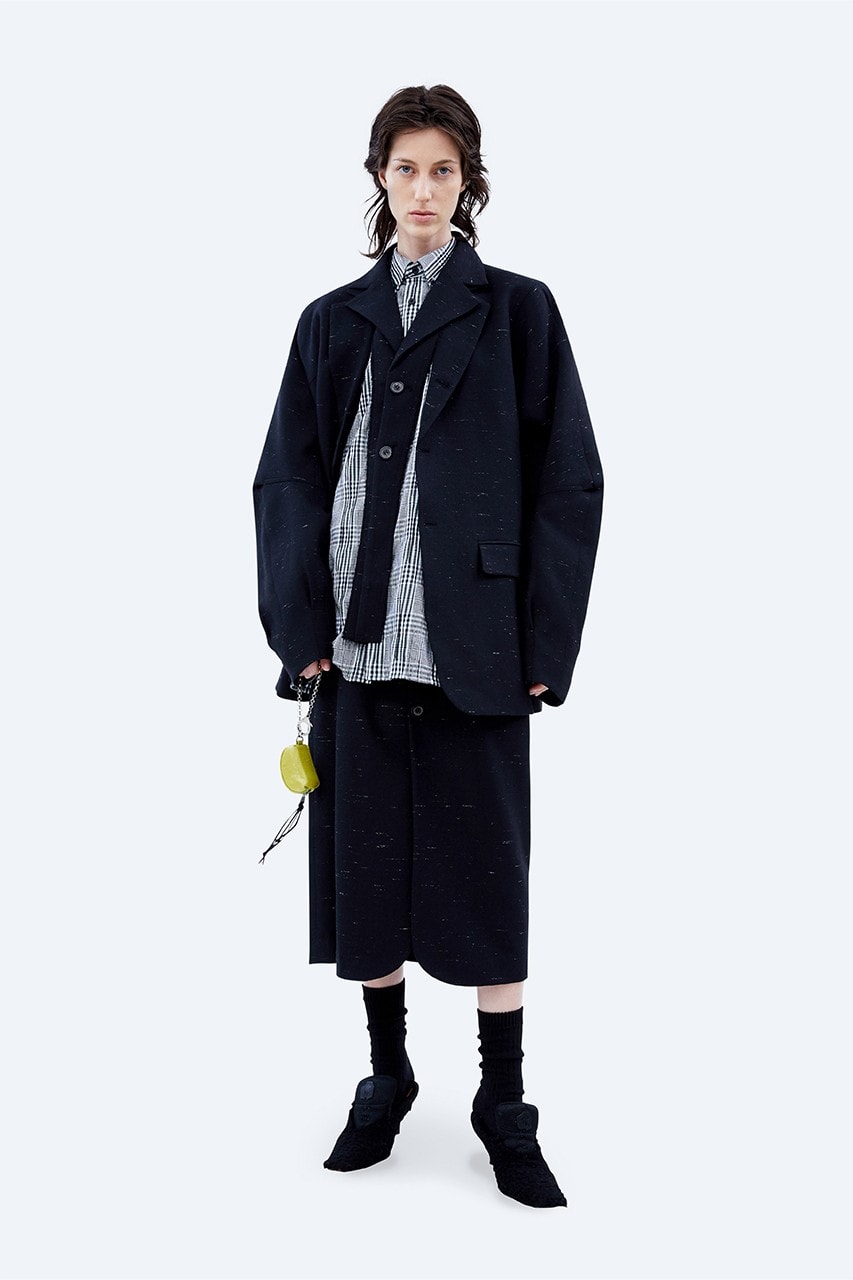 ADER error FW21 "Un nouveau système" Collection Lookbook fleece jacket coats denim hoodies sweatshirt blue black green khaki