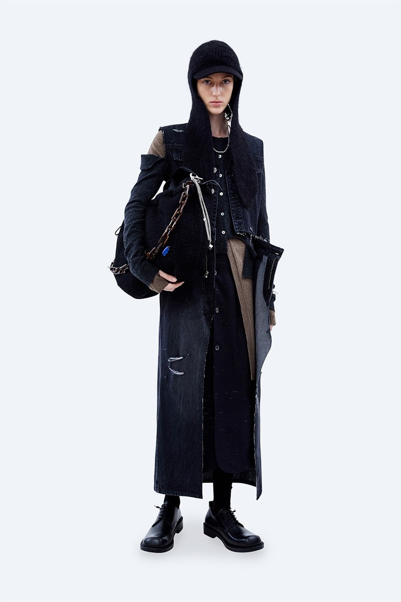 ADER error FW21 "Un nouveau système" Collection Lookbook fleece jacket coats denim hoodies sweatshirt blue black green khaki