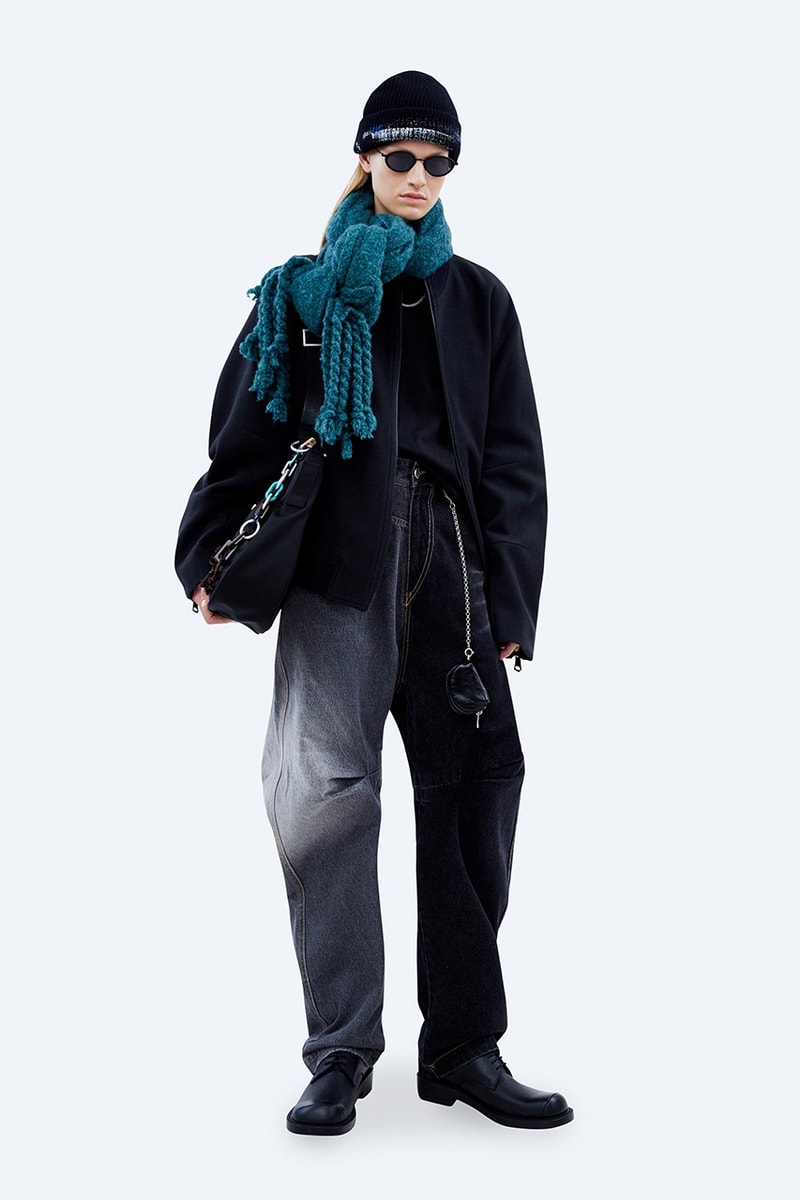ADER error FW21 "Un nouveau système" Collection Lookbook fleece jacket coats denim hoodies sweatshirt blue black green khaki