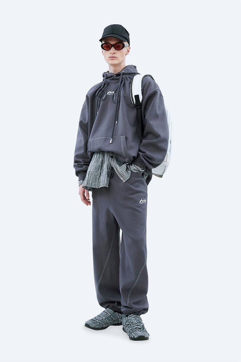 ADER error FW21 "Un nouveau système" Collection Lookbook fleece jacket coats denim hoodies sweatshirt blue black green khaki