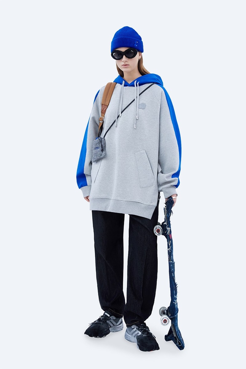 ADER error FW21 "Un nouveau système" Collection Lookbook fleece jacket coats denim hoodies sweatshirt blue black green khaki