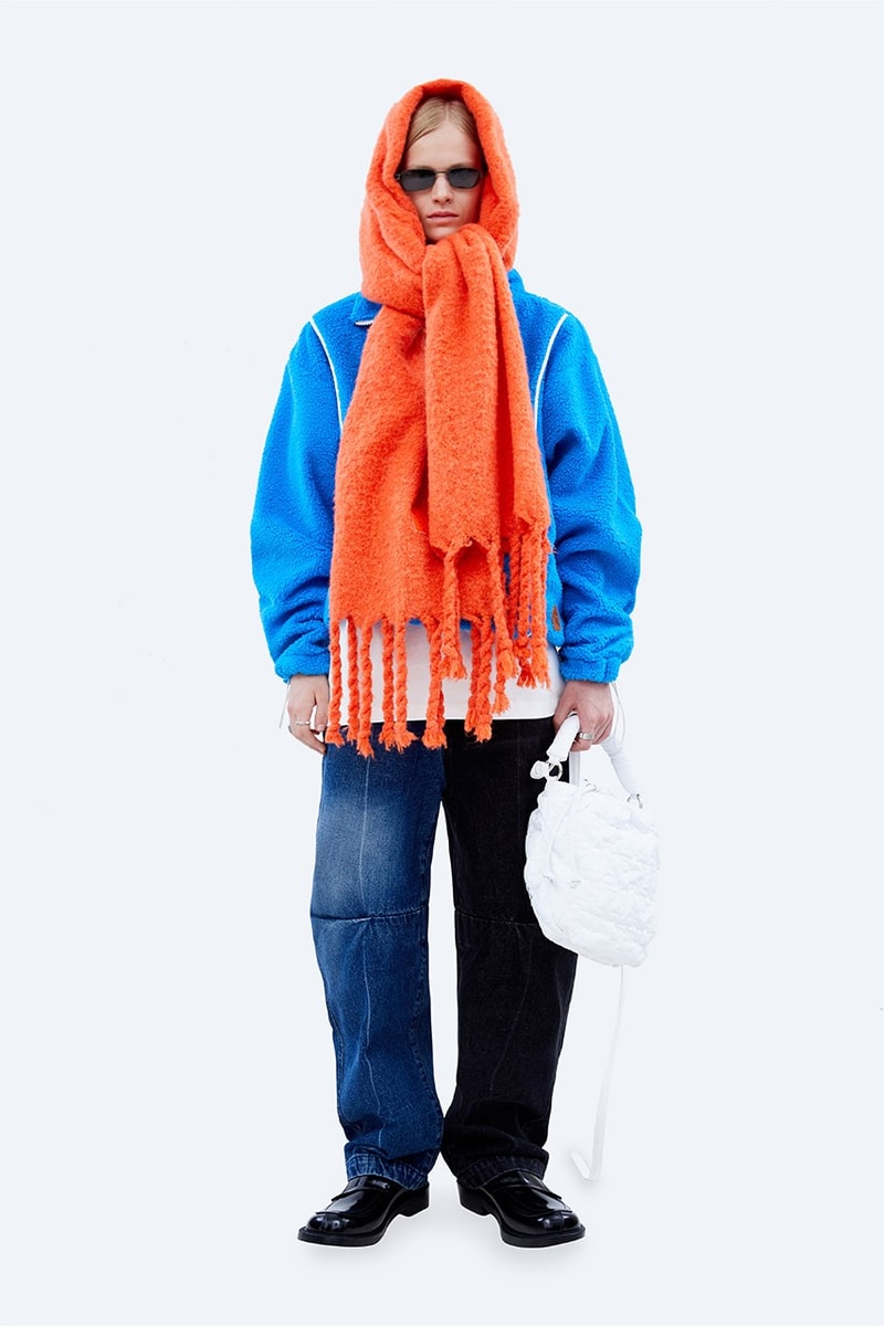ADER error FW21 "Un nouveau système" Collection Lookbook fleece jacket coats denim hoodies sweatshirt blue black green khaki