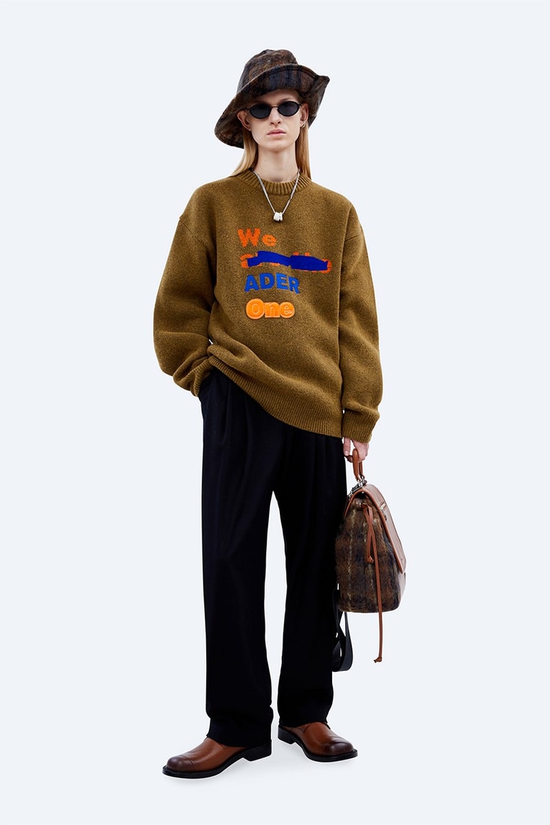 ADER error FW21 "Un nouveau système" Collection Lookbook fleece jacket coats denim hoodies sweatshirt blue black green khaki