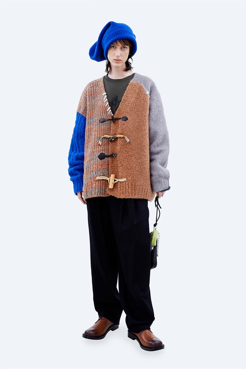ADER error FW21 "Un nouveau système" Collection Lookbook fleece jacket coats denim hoodies sweatshirt blue black green khaki