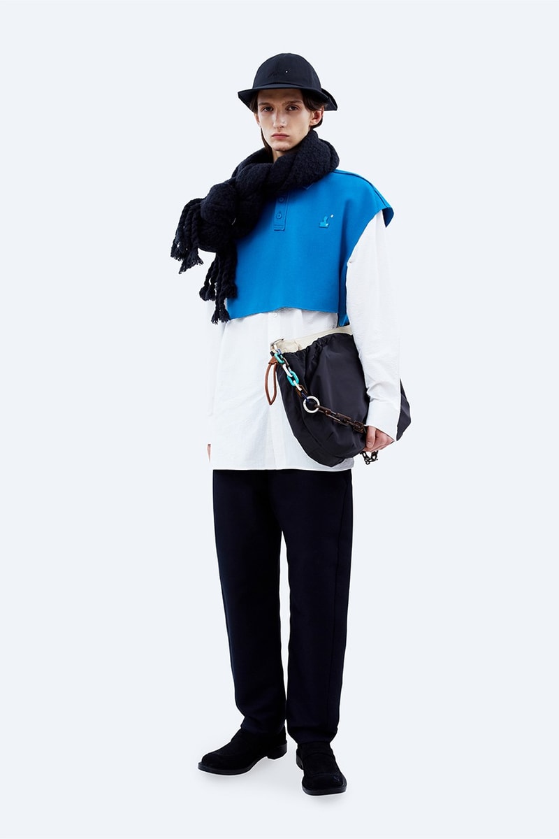 ADER error FW21 "Un nouveau système" Collection Lookbook fleece jacket coats denim hoodies sweatshirt blue black green khaki